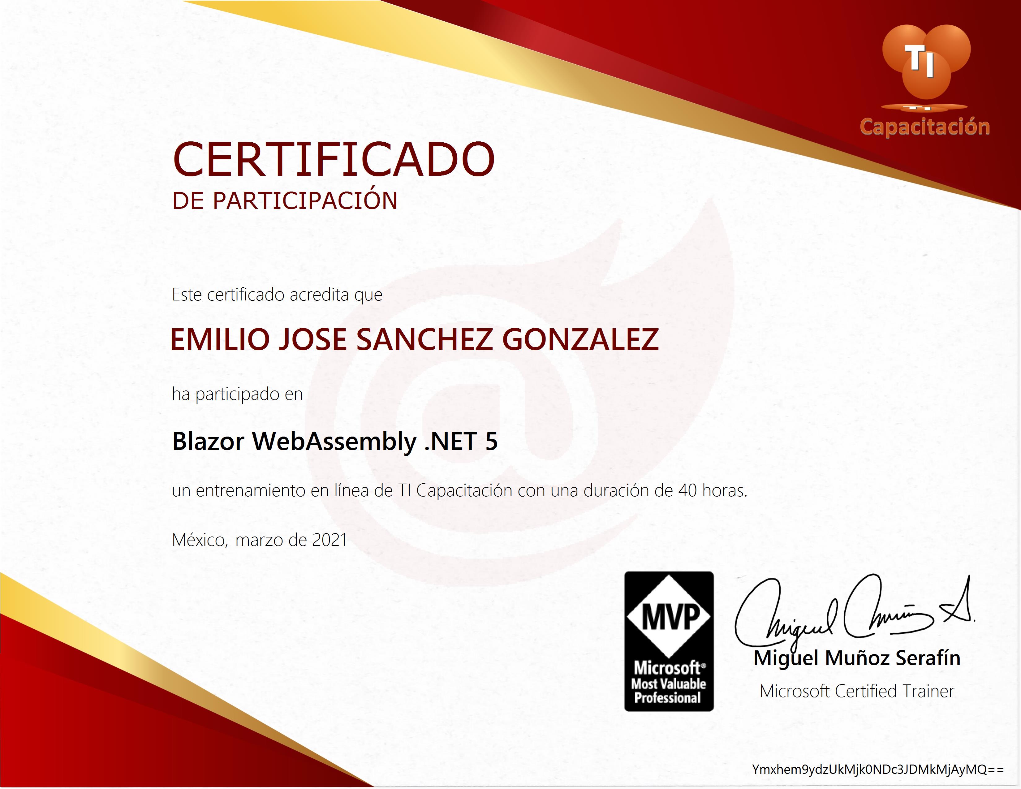Certificado Blazor