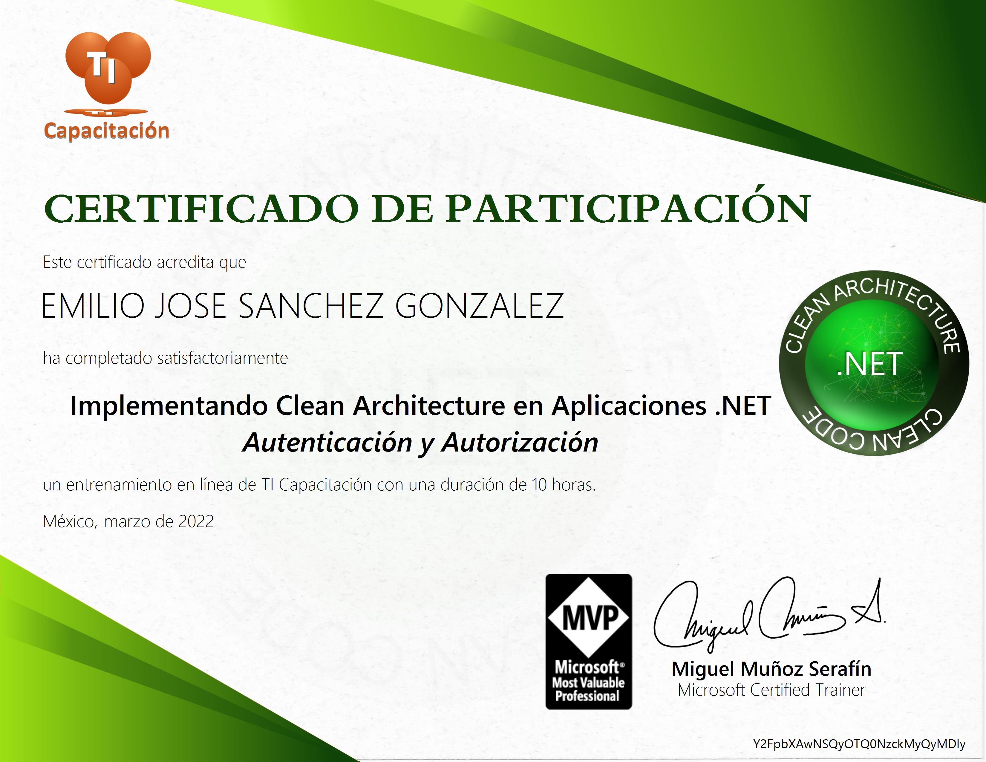 Certificado Clean Architecture .NET